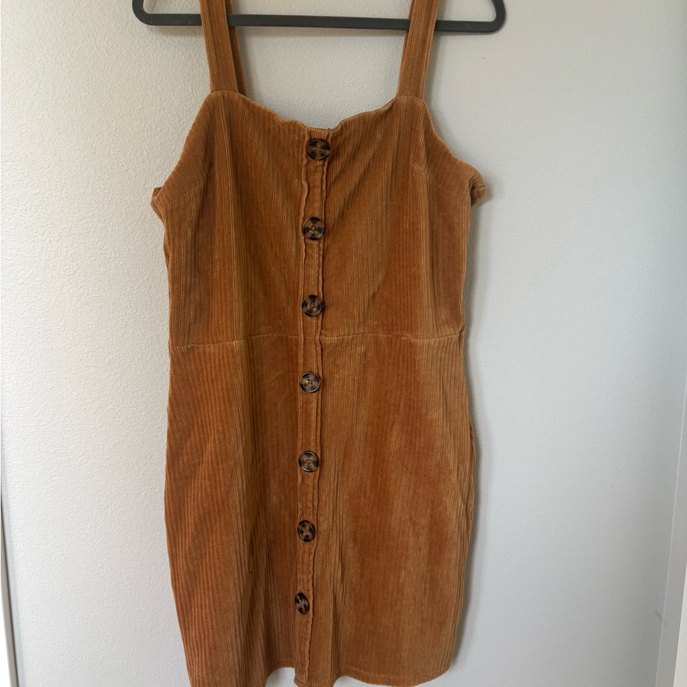 Corduroy Button-Down Dress